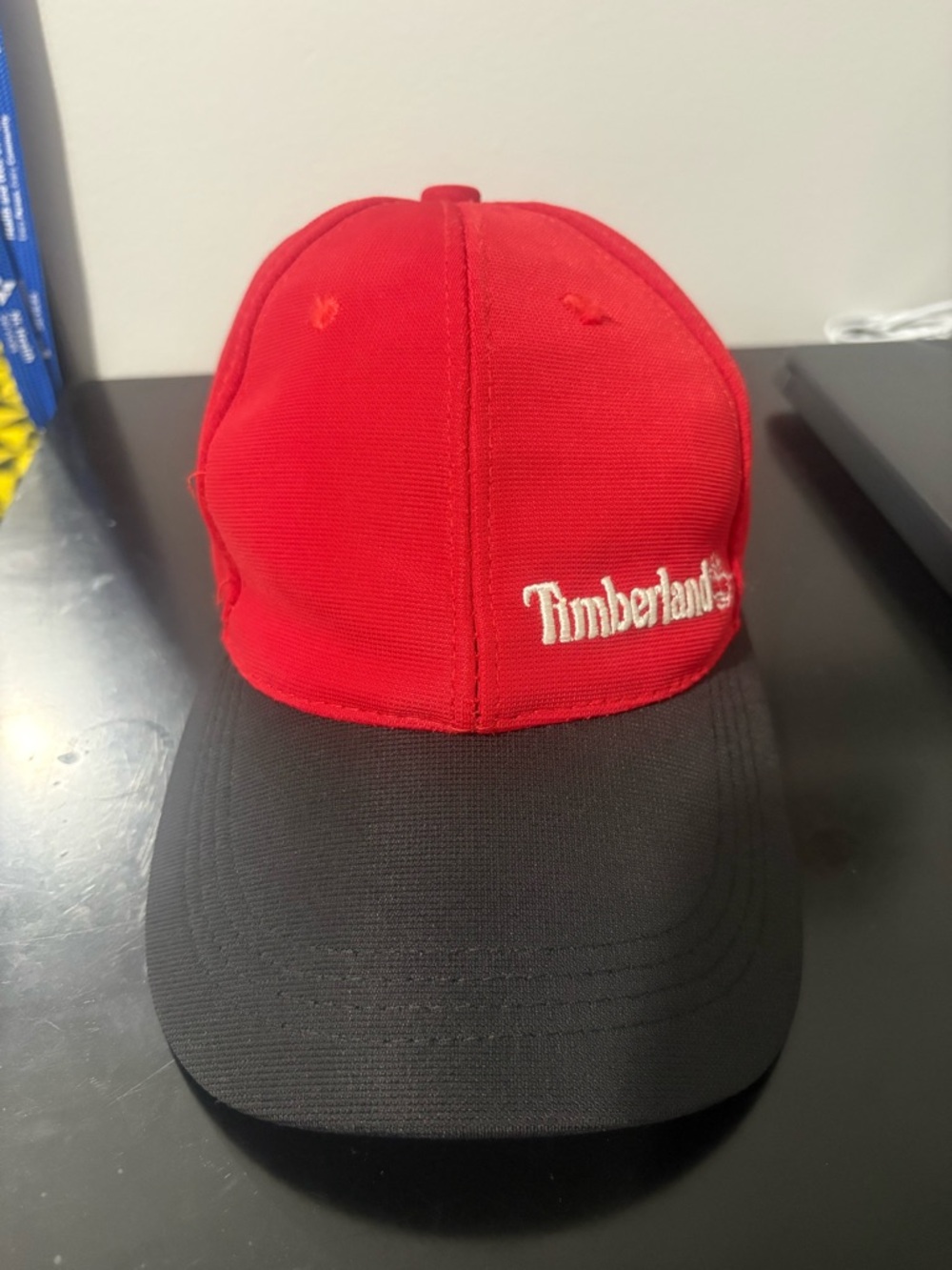 Timberland Red Crown with Black Brim Cap